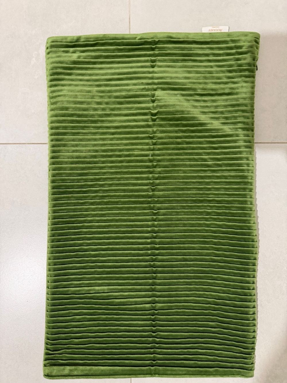 Lillian August Home Lux Ribbed Velvet Accent 15x22 Pillow Covers Set Olive Green